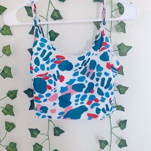 printed crop top !!